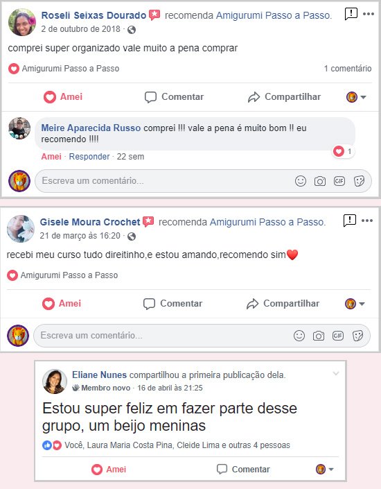 Comentários redes sociais